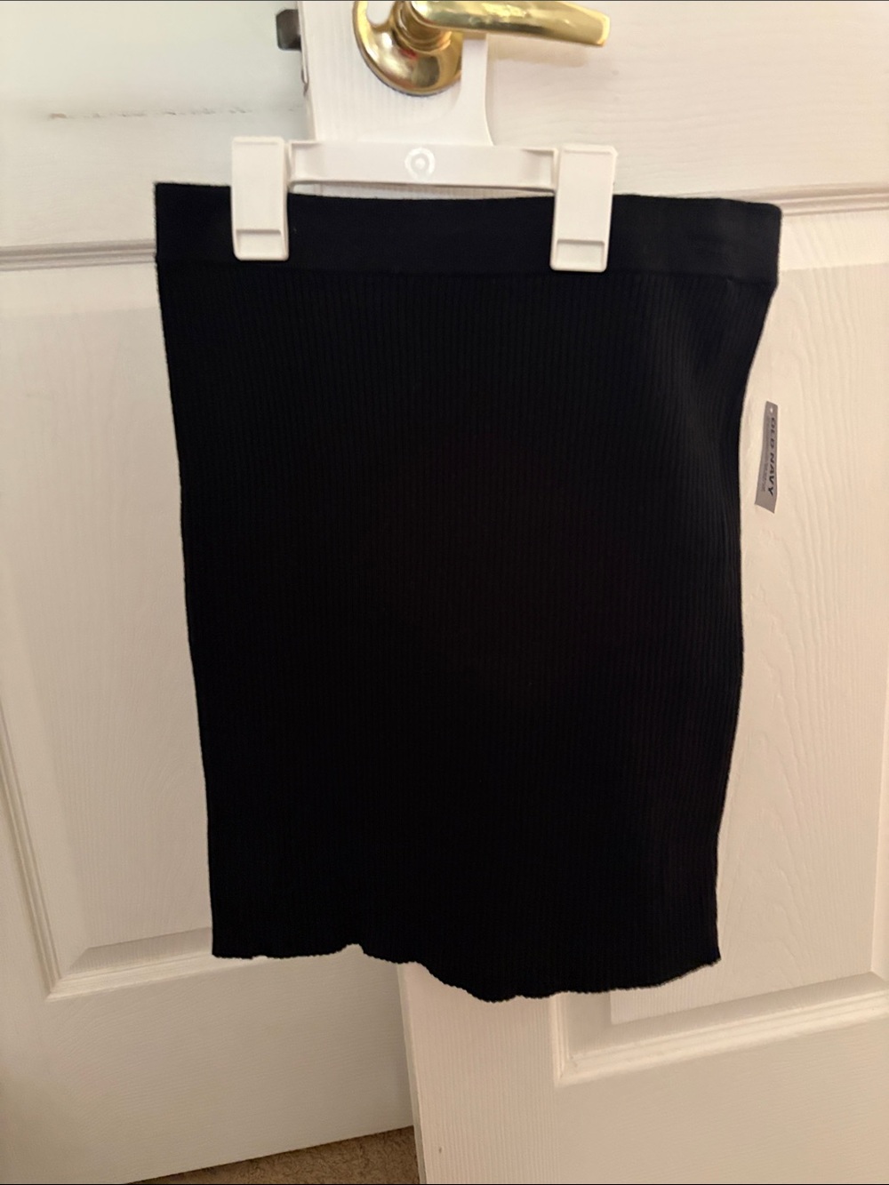 Old Navy Black Ribbed Knit Pencil Skirt